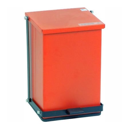 Detecto Detecto Red Baked Epoxy Steel Step-On Can, 24 Quart P-24R